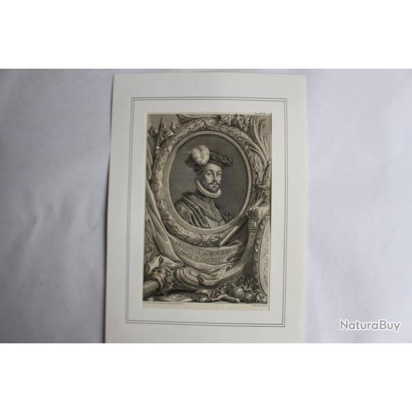 Gravure Franois de Bourbon XVIIIe sicle Miger Fragonard