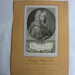 Gravure P.-C. Heidegger Docteur médecine Suisse XVIIIe Tigurine Zürich