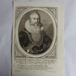 Gravure Henricus Holtzhalbius XVIIe Conrad Meyer Tigurine Zürich