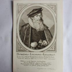 Gravure Johannes Kellerus XVIIe siècle Conrad Meyer Tigurine Zürich