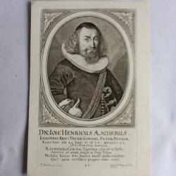 Gravure Henricus Aescherus XVIIe siècle Conrad Meyer Tigurine Zürich