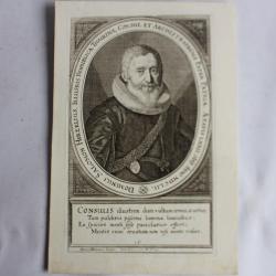 Gravure Dominus Salomon Hirzelius XVIIe Conrad Meyer Tigurine Zürich