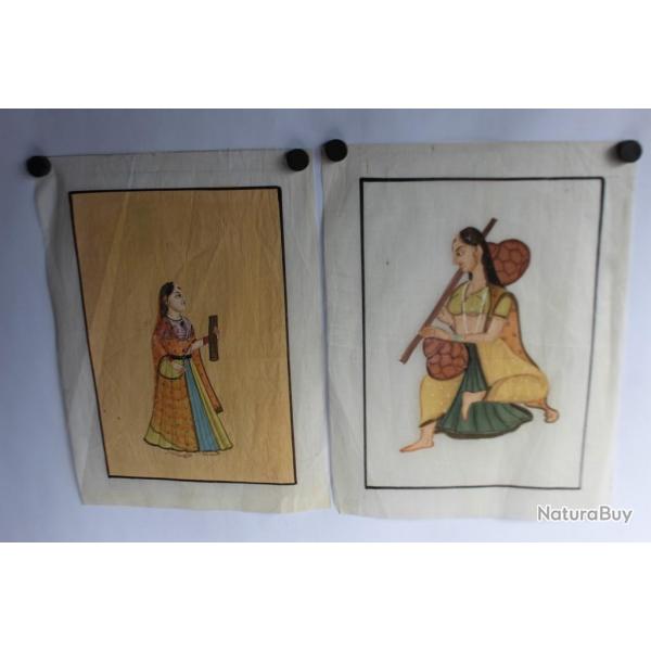 Peintures sur soie Indes