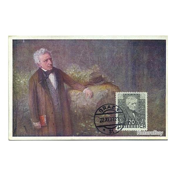 Carte-maximum Autriche N400 - Pote Franz Grillparzer