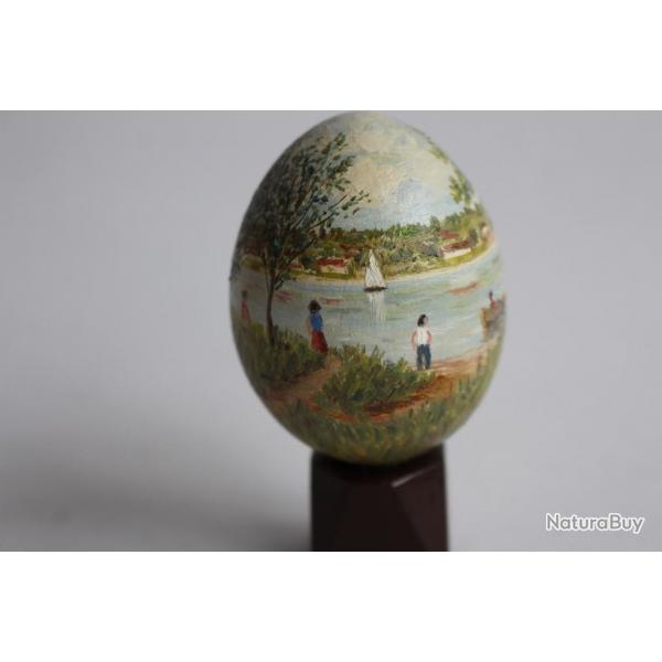 OEuf peint Plaisirs d't peinture  l'huile RAPP 1987