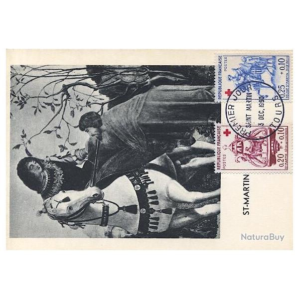 Carte-maximum France - n 1378/9 - Croix-Rouge