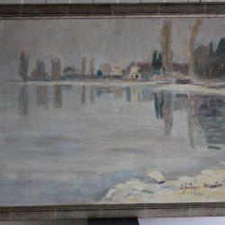 Peinture à l'huile Alphonse MINOT rivage