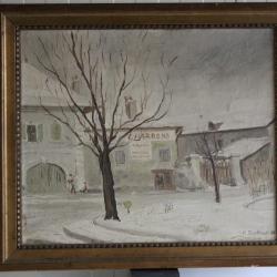 Peinture à l'huile R. Gairoud 1952 tableau