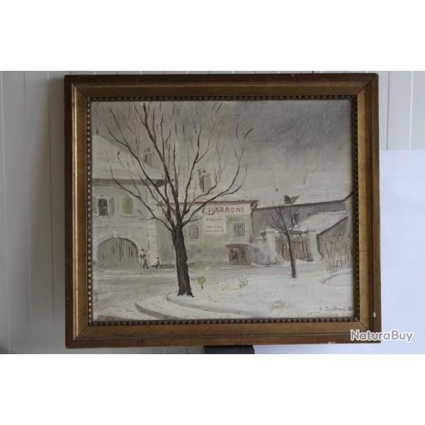 Peinture  l'huile R. Gairoud 1952 tableau