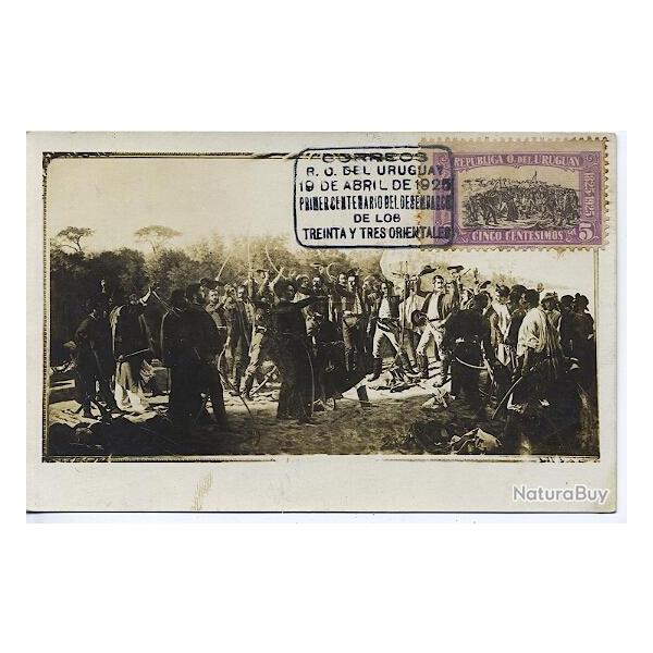 Carte-maximum Uruguay  n 309 1925 Centenaire dbarquement Lavallja