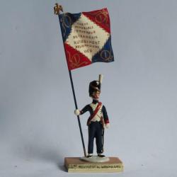 Soldat de plomb Porte drapeau Ier Régiment de Grenadiers Guy Renaud