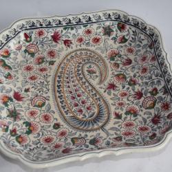 GIEN Plat creux faïence Cachemire