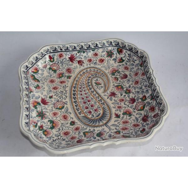 GIEN Plat creux faence Cachemire