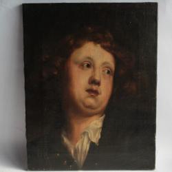 Peinture Portrait signé E. Cabanes 1837 XIXe siècle