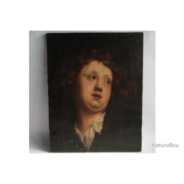 Peinture Portrait sign E. Cabanes 1837 XIXe sicle