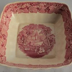 Saladier carré Terre de fer MASON'S Vista pink England Dish