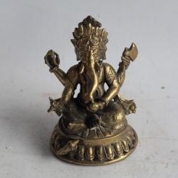 Ancien bronze Ganesh Divinité indienne Népal