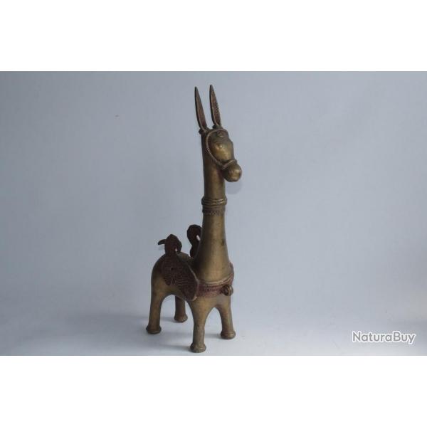 Ancien Cheval bronze cire perdue Inde