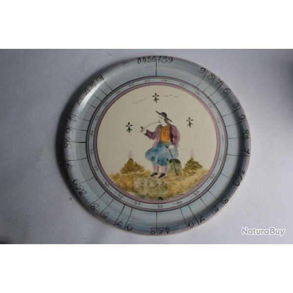 Grand plat faence Kaillaudier Breton Bretagne