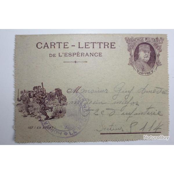 CPA carte lettre de l'esprance obl hpital Le mdecin chef 1916