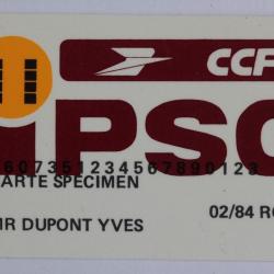 Télécarte France IPSO Philips CCP Specimen Rouen