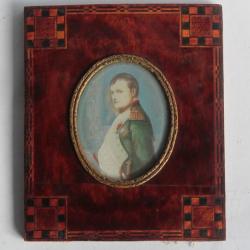 Ancienne Peinture miniature portrait Napoléon