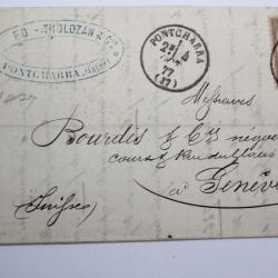 Timbre France sur marque postale type sage 1er émission 30 cts 1877
