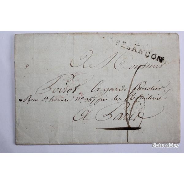 Pli marque postale cachet Besanon 1810