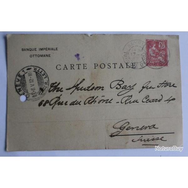 CPA banque impriale OTTOMANE 1912