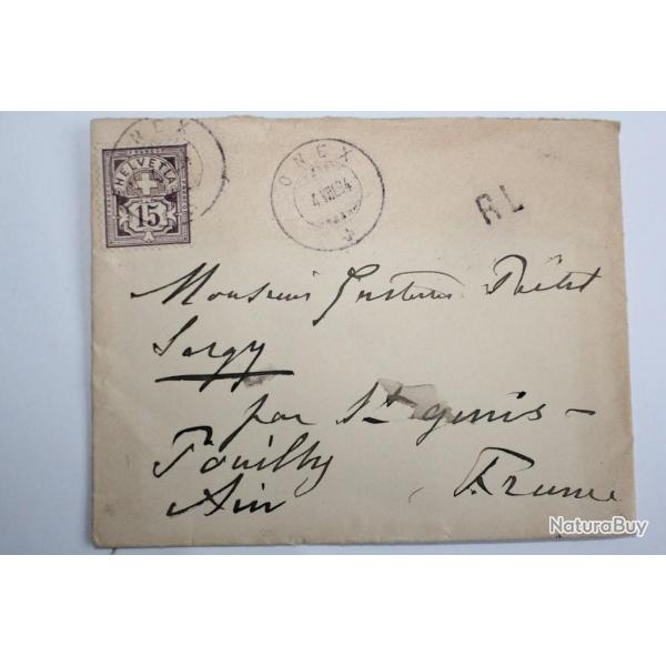 Timbres Suisse 15 cts type chiffre 1894