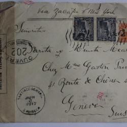 Enveloppe El Salvador cachet Jacinth D.mendez et negociado  1917