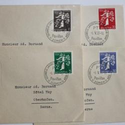 Série exposition nationale Suisse de Zurich Français 1939 Premier jour