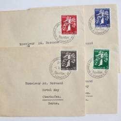 Série exposition nationale Suisse de Zurich Allemand 1939 Premier jour