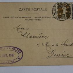 CPA Suisse Haasenstein & Vogler agence publicité 1912