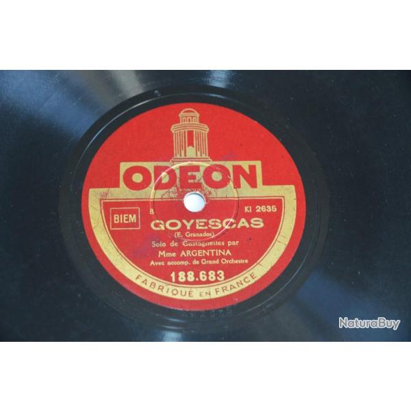 Vinyl 10 78T  Flamenco Mme Argentina?- La Vie Brve / Goyescas