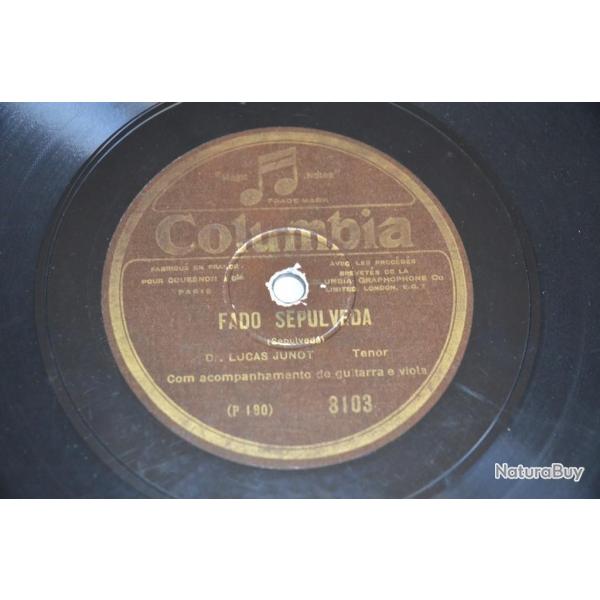 Vinyl 10 78T Fado Lucas junot Fado sepulveda/fado dos passarinhos