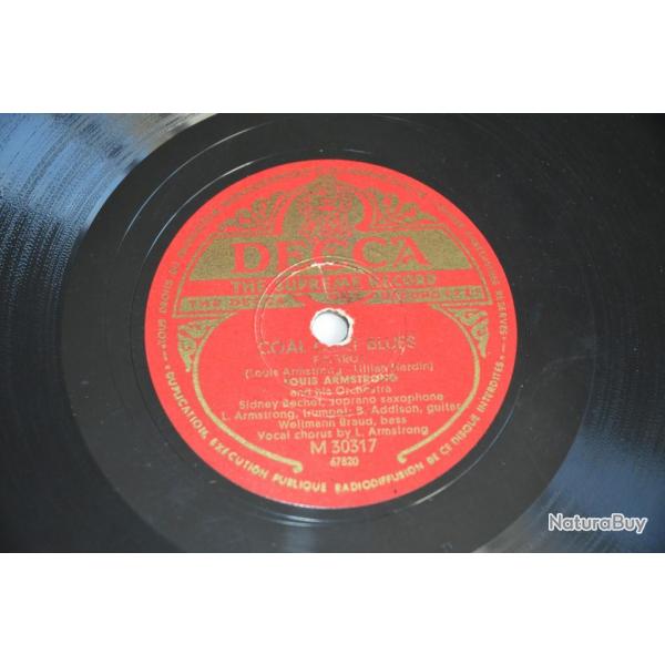 Vinyl 10 78T Jazz L. Armstrong?-Down In Honky../Coal Cart Blues