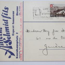 CPA Suisse publicité Antoine schmid fils 1945