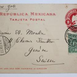Entier postal Mexique via new york 1901