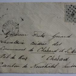 Entier postal Pays-Bas pour la Suisse cachet driebergen 1886