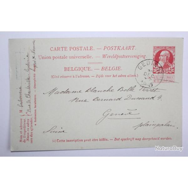 Entier postal Belgique 1915 illustration M.Meunier