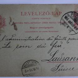 Entier postal Hongrie 1922 cachet pozsony