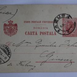 Entier postal Roumanie cachet AZUBA 1904