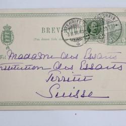 Entier postal Danemark 1908 cachet terrife