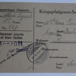 CPA prisonnier de guerre Ebersdorf Allemagne 1915