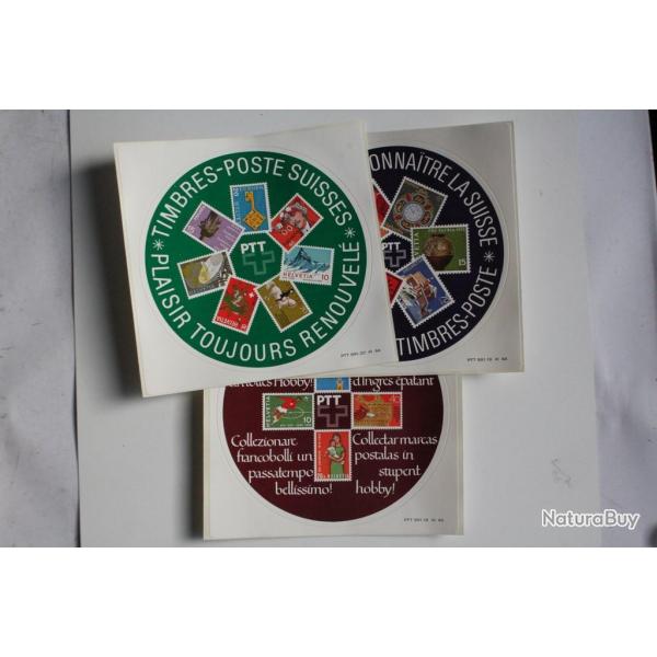 Stickers Autocollants Timbre-poste Suisse 1984  collection