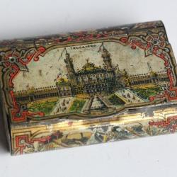 Tabatière tôle Exposition universelle Paris 1878 Trocadéro