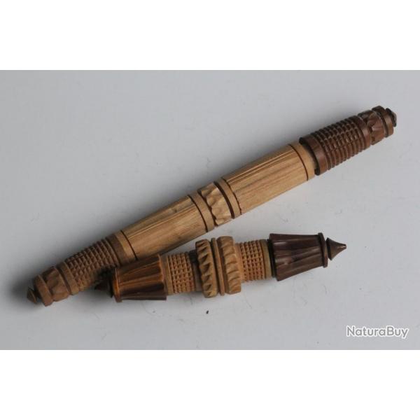 tuis  aiguilles bois sculpt Art populaire couture