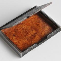 Étui à cigarettes en loupe de bois Art déco