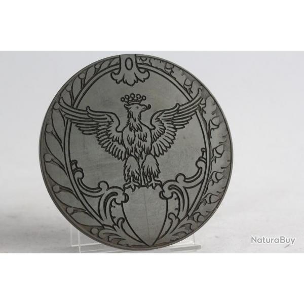 Matrice d'impression bois grav XIXe sicle Motif hraldique